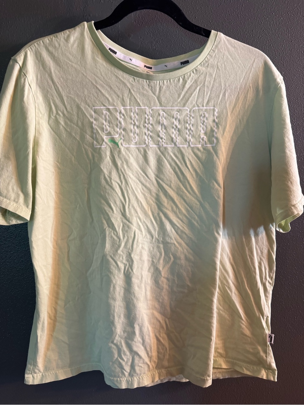 Puma Women’s Short Sleeve Logo Tee - Light Green